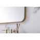 Evermore 40 X 22 inch Brass Mirror
