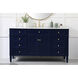 Park Avenue 60 X 22 X 35 inch Blue Vanity Sink Set