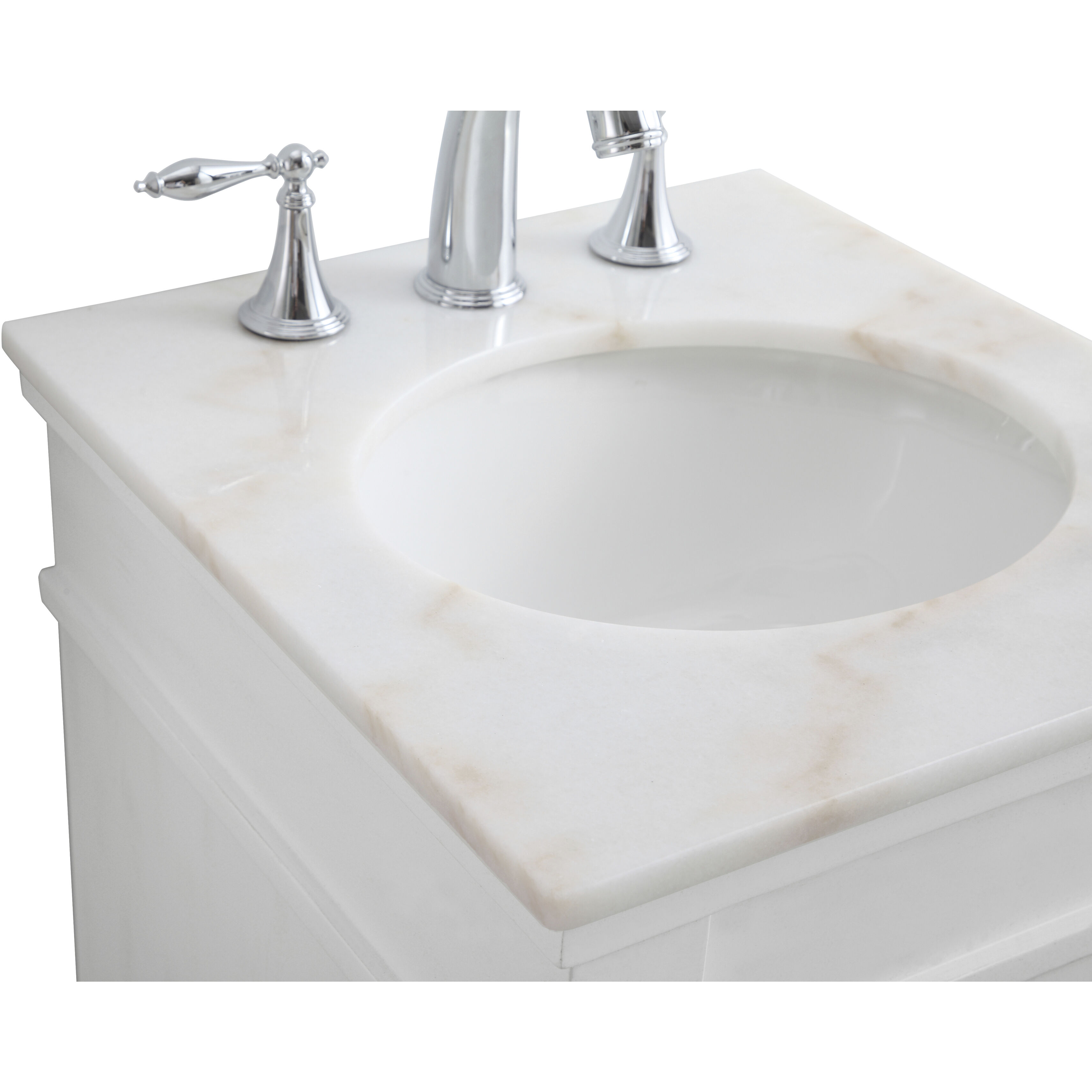 Lexington 19 X 18 X 35 inch Antique White Vanity Sink Set