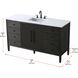 Blakely 60 X 34 inch Chocolate Oak Bathroom Vanity Cabinet
