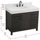 Nathan 42 X 34 inch Mocha Brown Bathroom Vanity Cabinet in Included