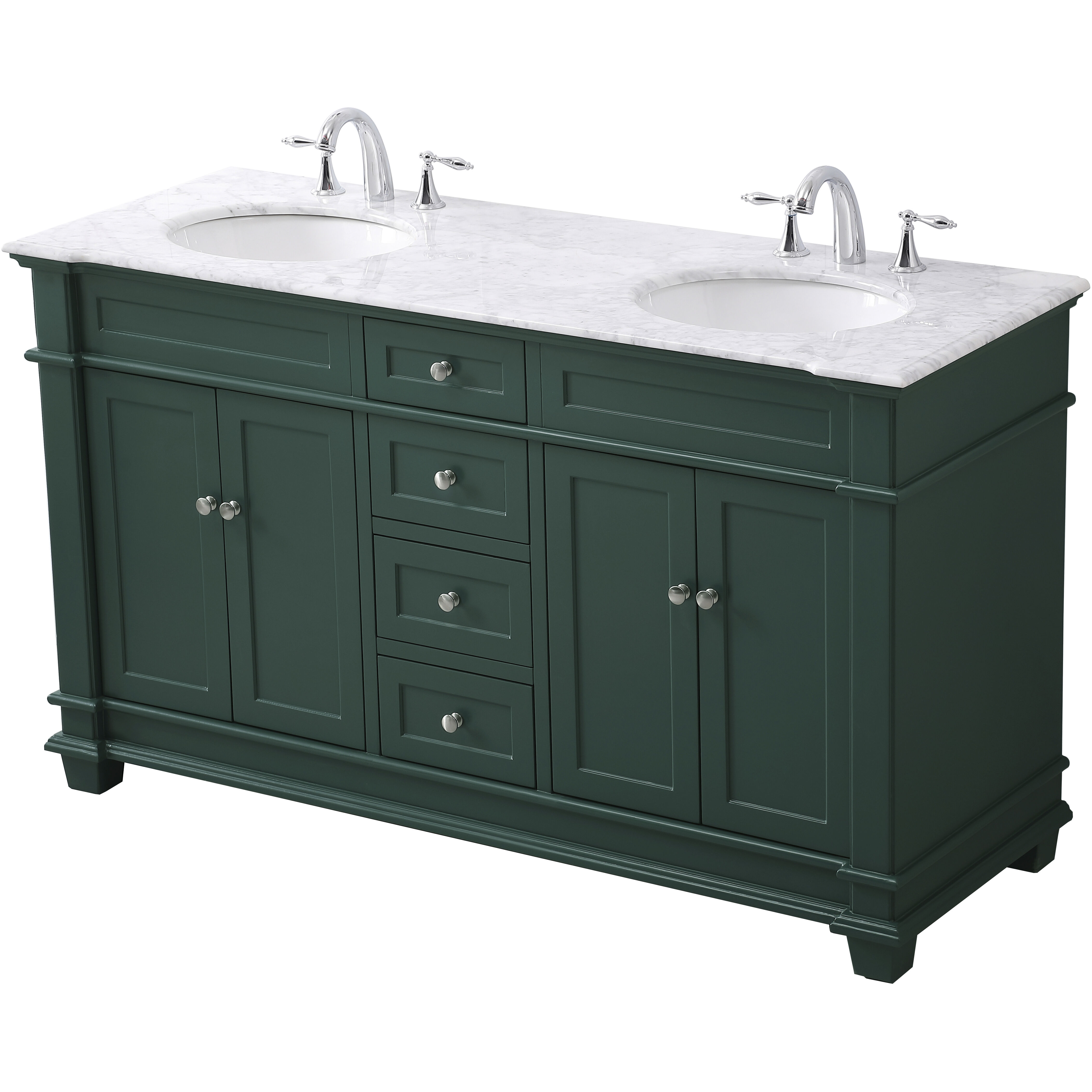 Wesley 60 X 22 X 35 inch Black Vanity Sink Set