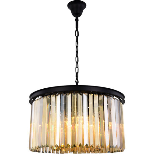 Sydney 8 Light 26 inch Matte Black Chandelier Ceiling Light, Urban Classic