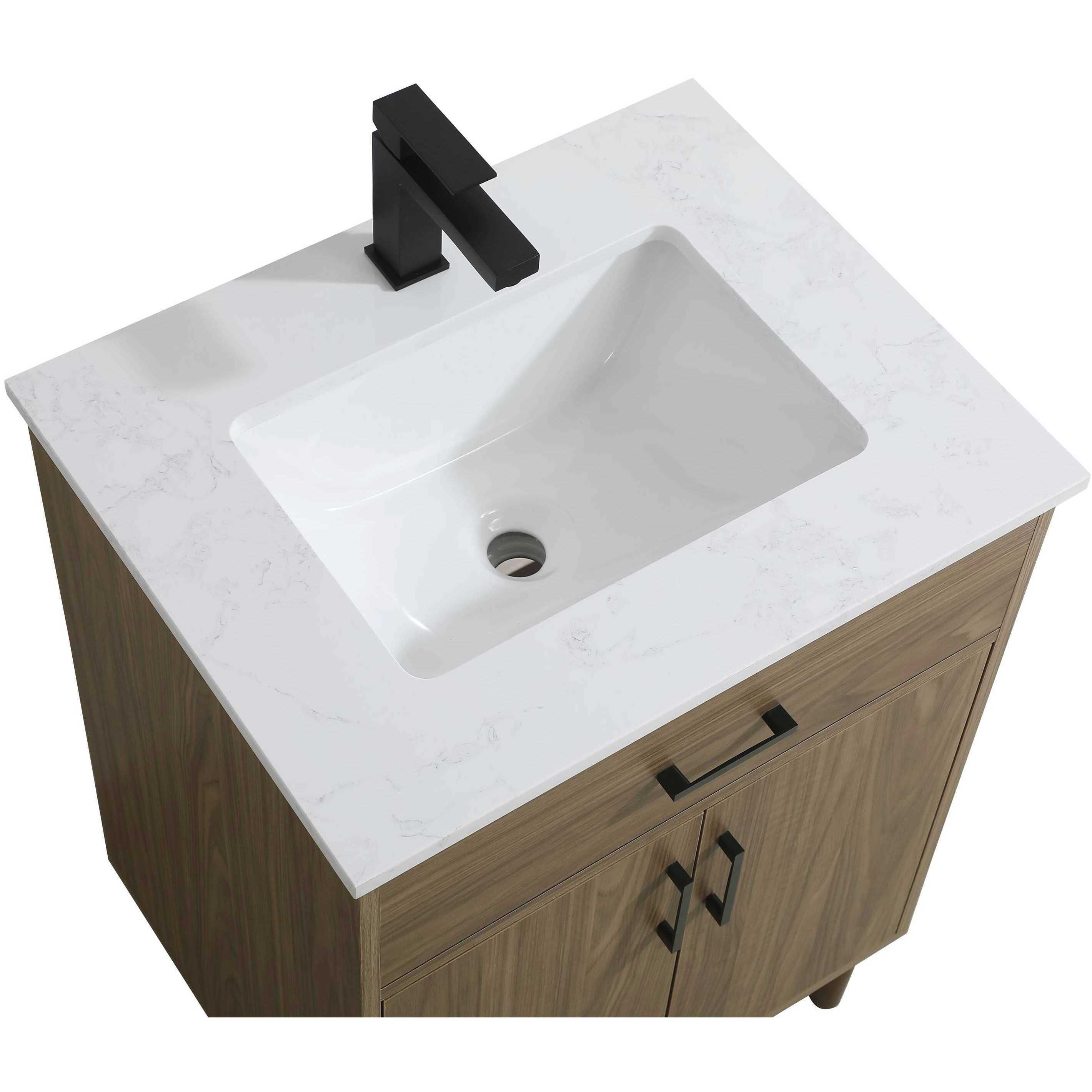 Chandler 24 X 34 inch Walnut Brown Bathroom Vanity Cabinet