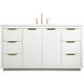 Blake 60 X 22 X 34 inch White Vanity Sink Set