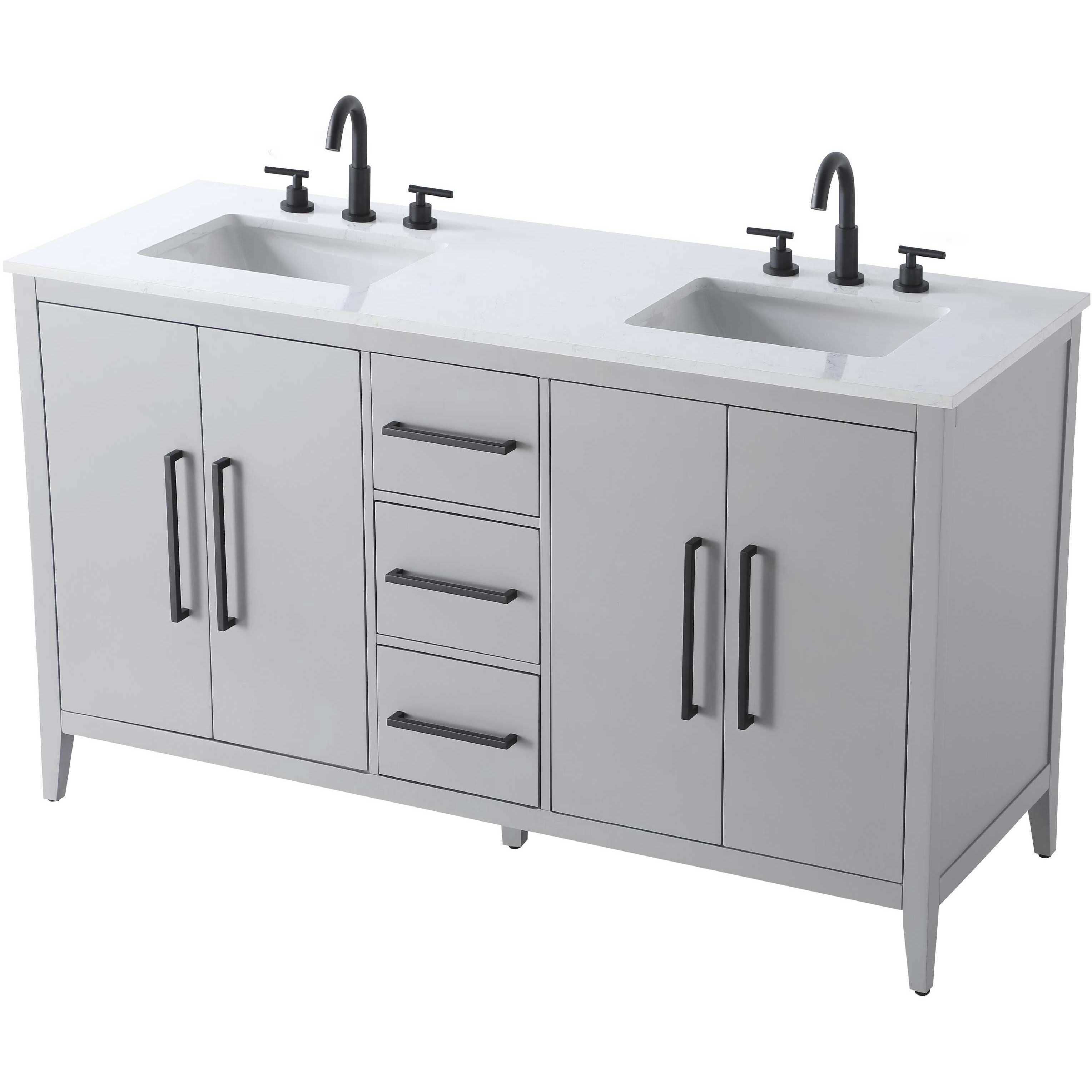 Millie 60 X 35 inch Grey Bathroom Vanity Cabinet