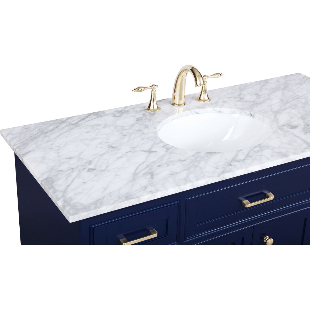 Americana 48 X 22 X 35 inch Blue Vanity Sink Set