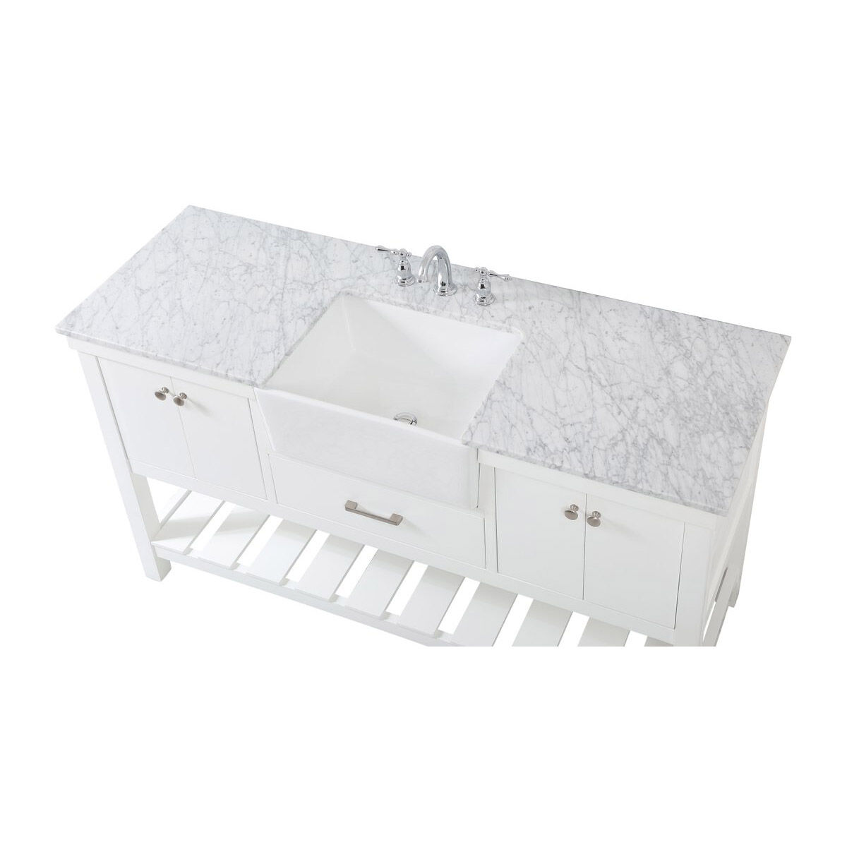 Clement 60 X 22 X 34 inch White Bathroom Vanity Cabinet