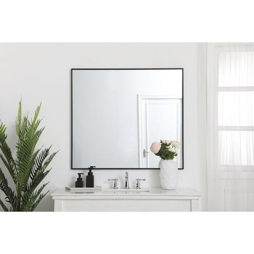 Monet 40 X 36 inch Black Wall Mirror
