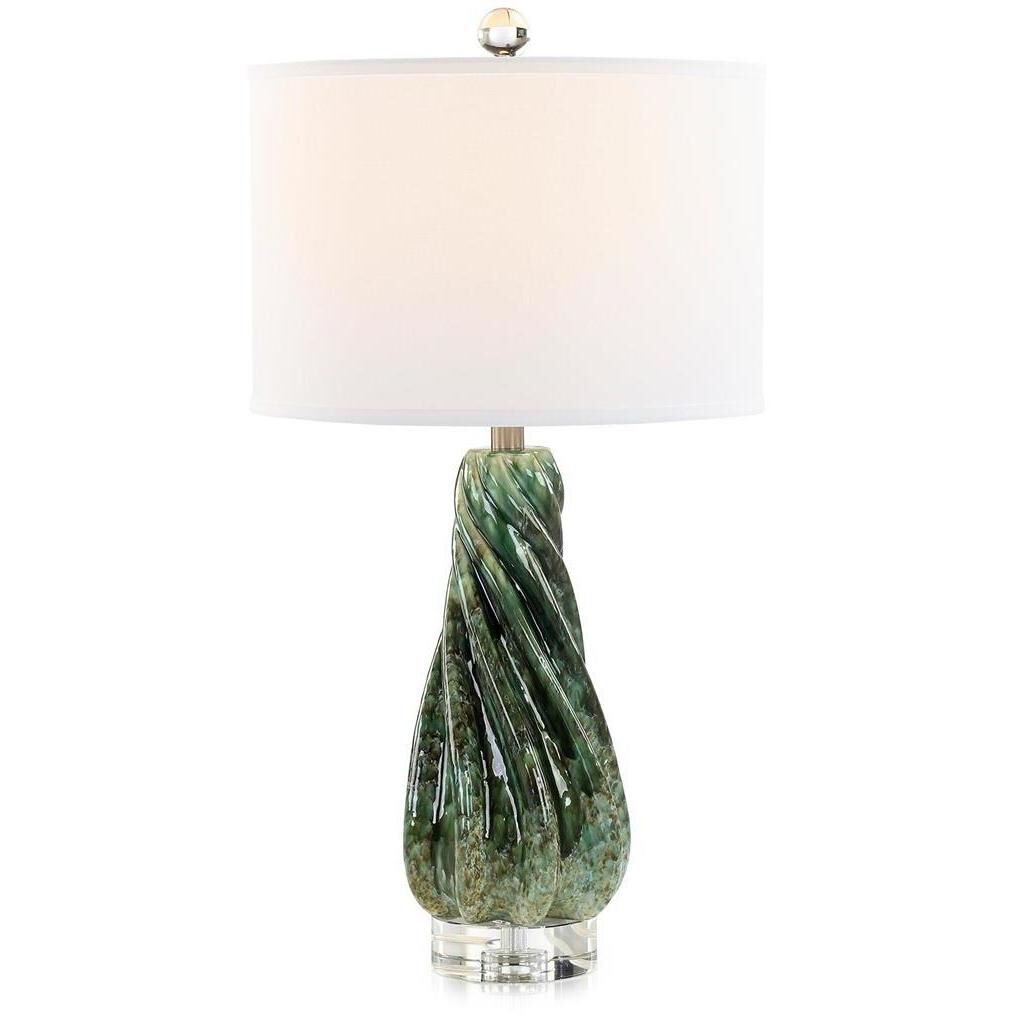 Emerald Spiral Table Lamp