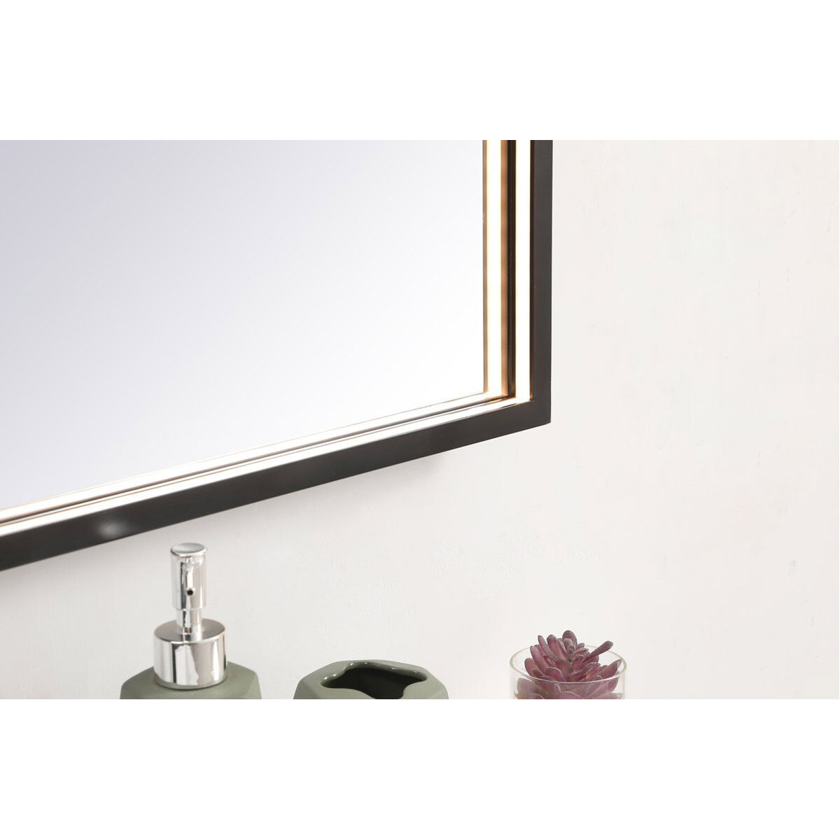 Pier 30 X 20 inch Black LED Mirror
