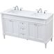 Bennett 60 X 21 X 35 inch White Vanity Sink Set