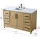 Alina 54 X 34 inch Linen Oak Bathroom Vanity Cabinet