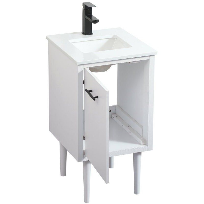 Cyrus 19 X 18 X 33.5 inch White Vanity Sink Set