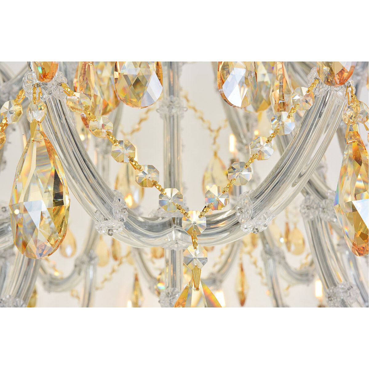 Maria Theresa 84 Light 96 inch Chrome Chandelier Ceiling Light in Golden Shadow, Royal Cut 