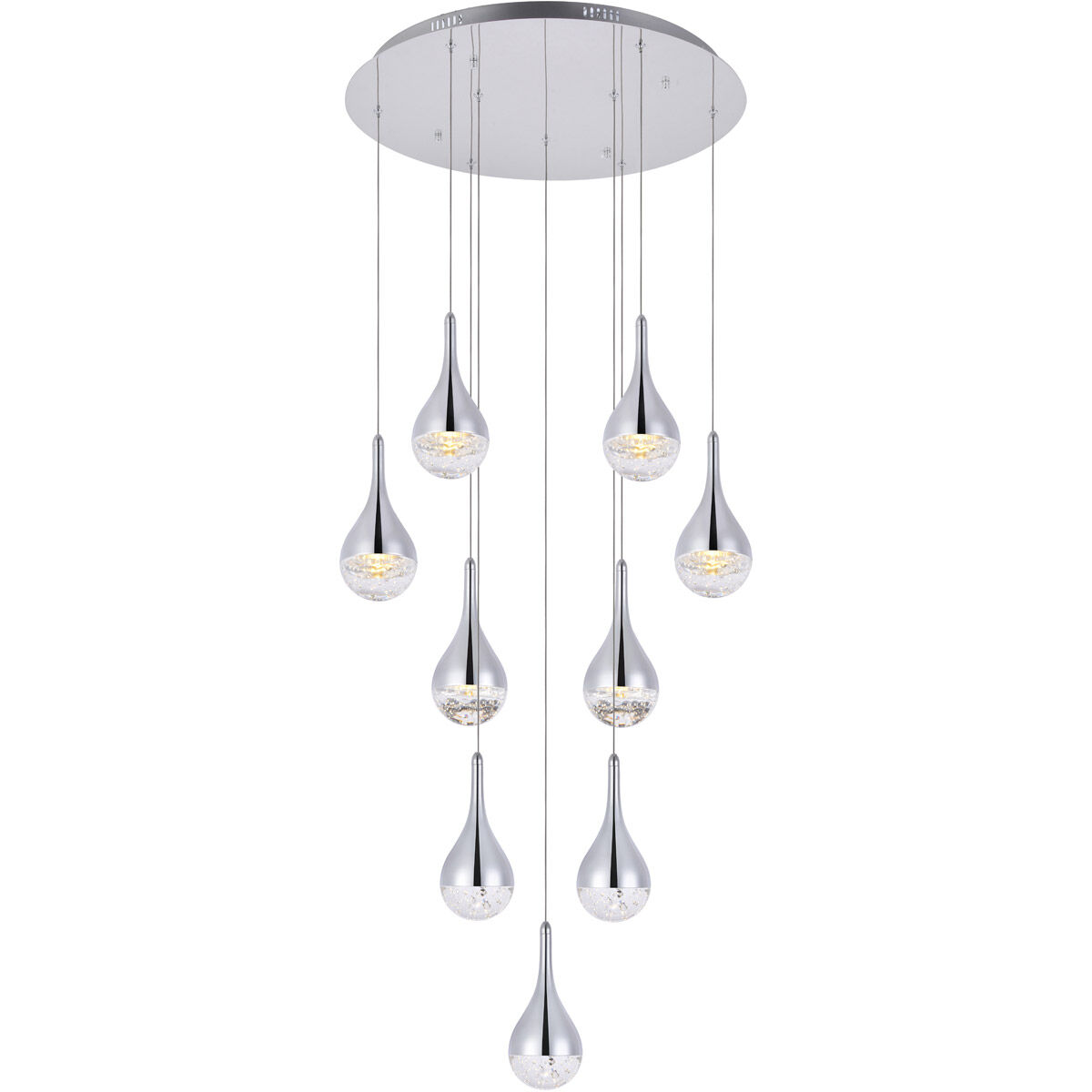 Amherst LED 24 inch Chrome Chandelier Ceiling Light