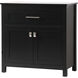Adian Black Bathroom Storage Cabinet