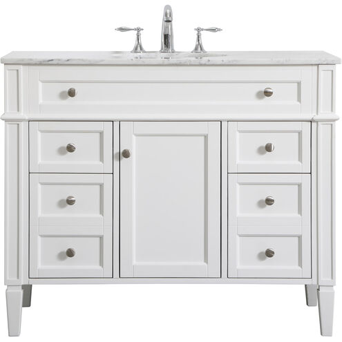 Park Avenue 42 X 22 X 35 inch White Vanity Sink Set