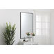 Monet 48 X 30 inch Black Wall Mirror