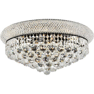 Primo 10 Light 20 inch Black and Clear Flush Mount Ceiling Light
