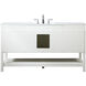 Theo 60 X 22 X 34 inch White Vanity Sink Set