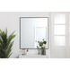 Monet 40 X 36 inch Black Wall Mirror