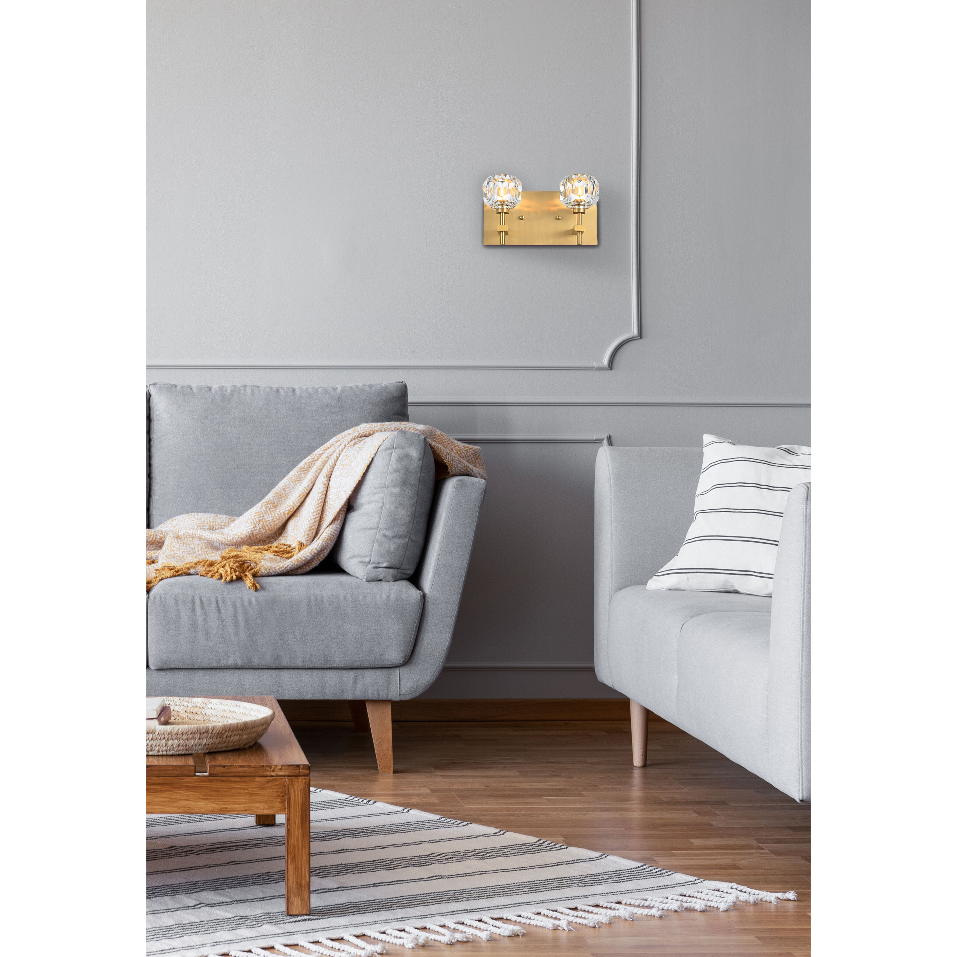 Graham 2 Light 11 inch Gold Wall Sconce Wall Light