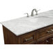 Americana 48 X 35 inch Teak with Carrara White Marble Vanity Set 