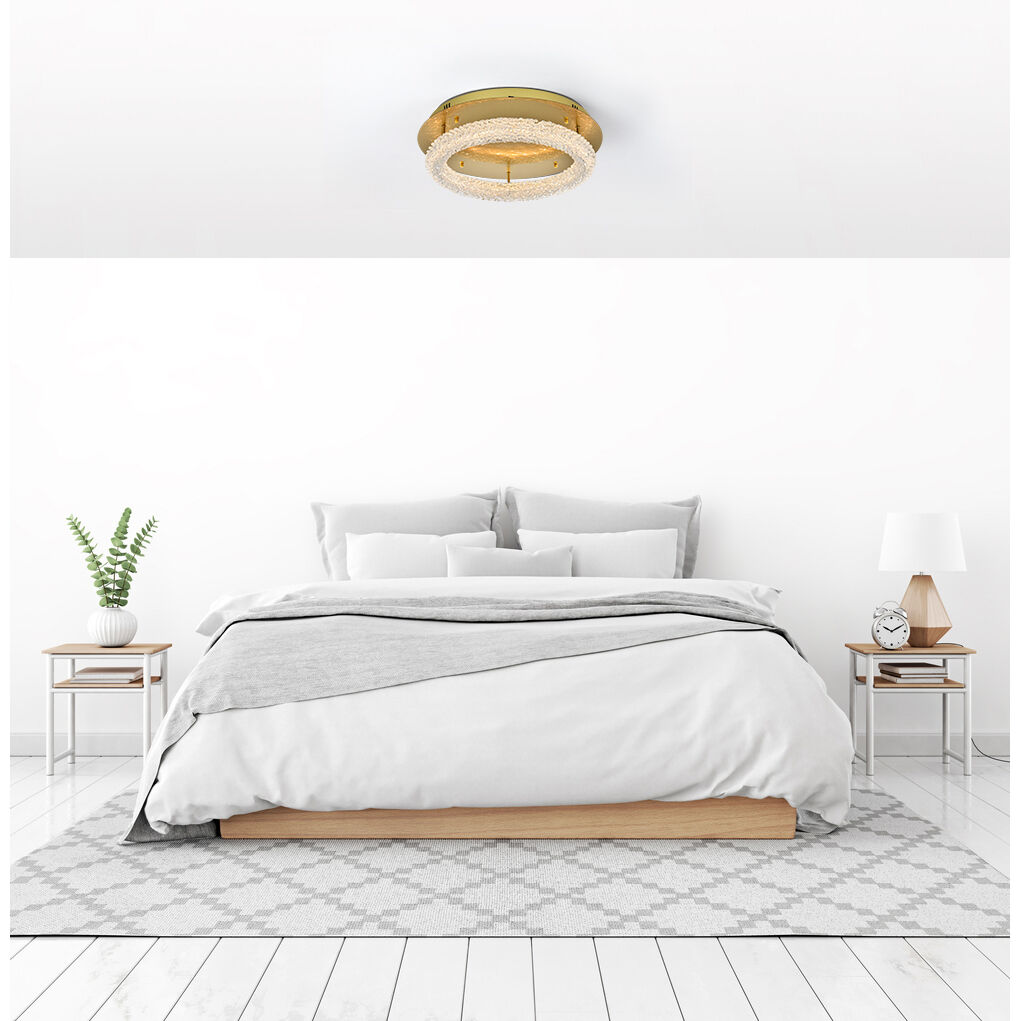 Bowen 1 Light 22 inch Satin Gold Flush Mount Ceiling Light