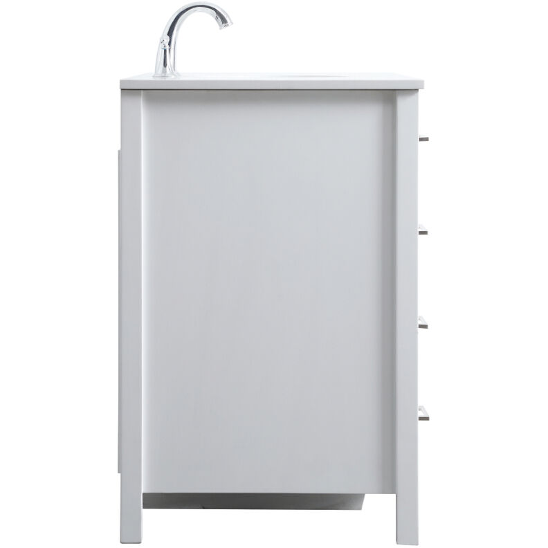 Irene 54 X 22 X 34 inch White Vanity Sink Set