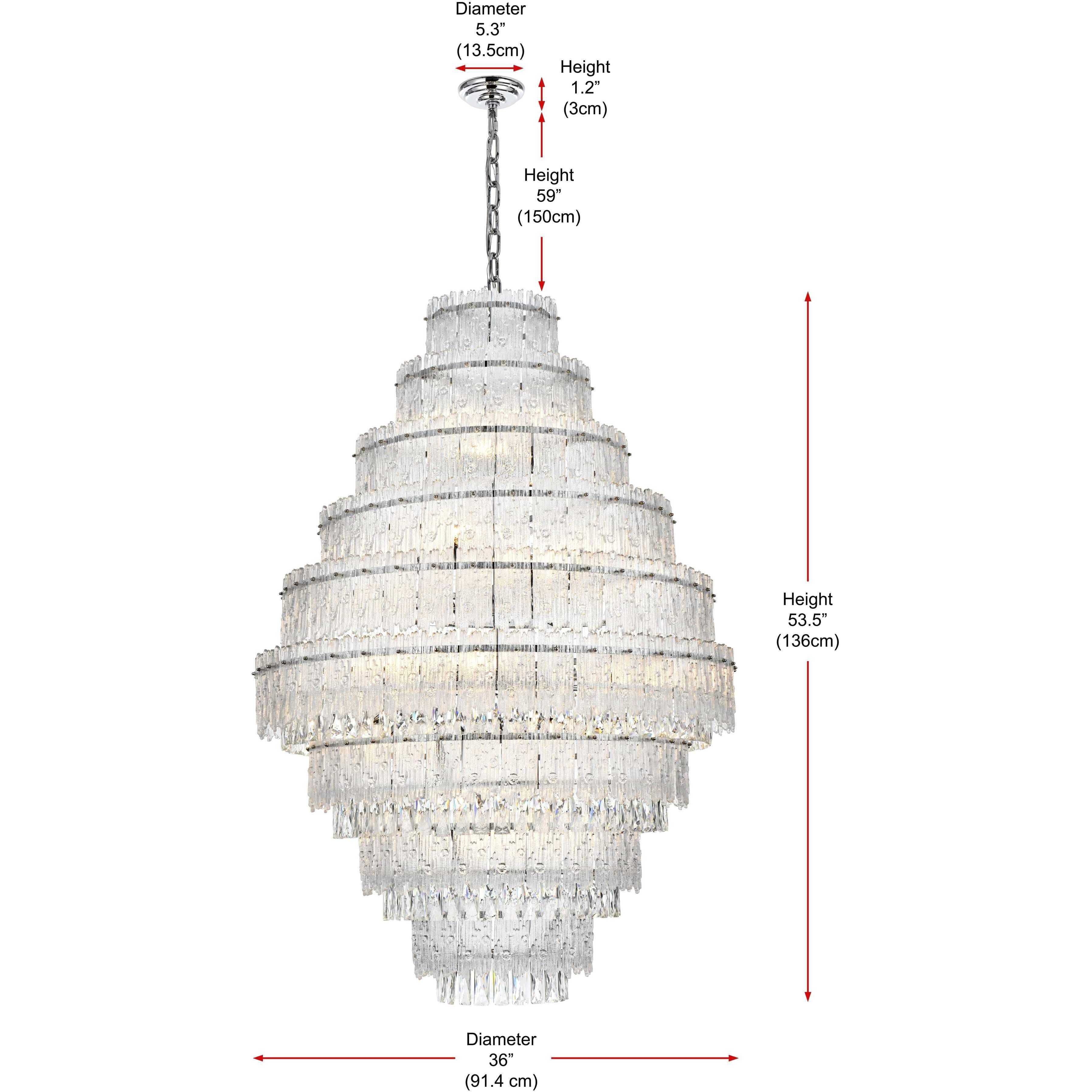 Emilia 27 Light 36 inch Chrome Chandelier Ceiling Light