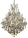 Maria Theresa 28 Light 38 inch Chrome Foyer Ceiling Light in Golden Teak, Royal Cut