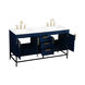 Eugene 60 X 22 X 34 inch Blue Vanity Sink Set