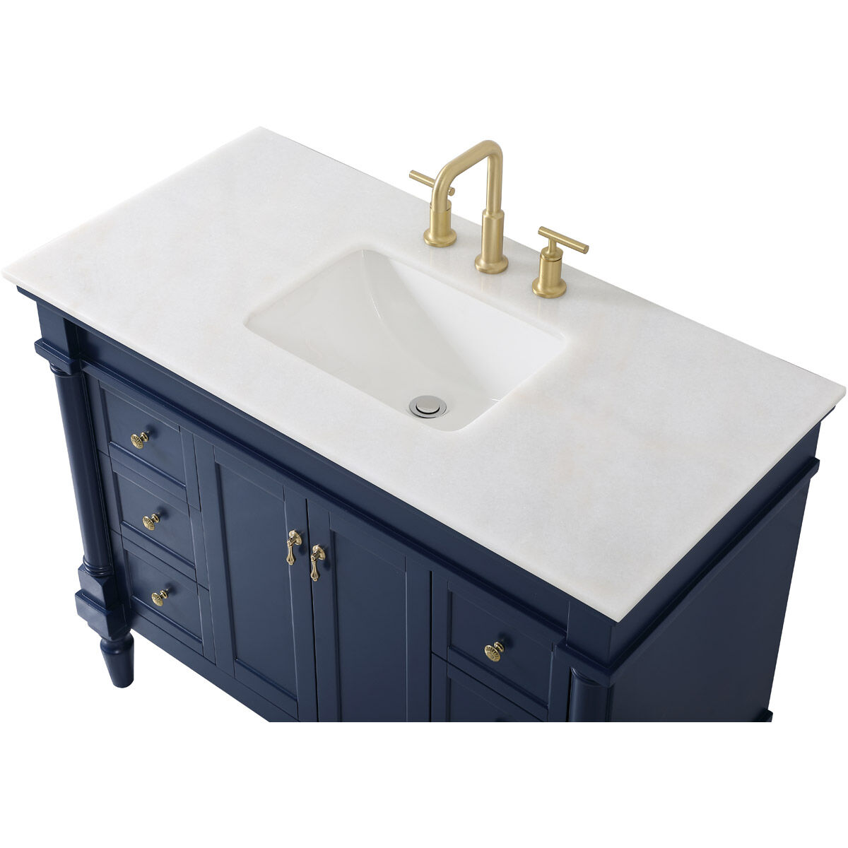 Lexington 42 X 21.5 X 35 inch Blue Vanity Sink Set