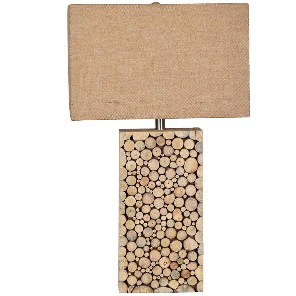 Stacked Wood Table Lamp  