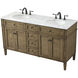 Park Avenue 60 X 22 X 35 inch Driftwood Vanity Sink Set