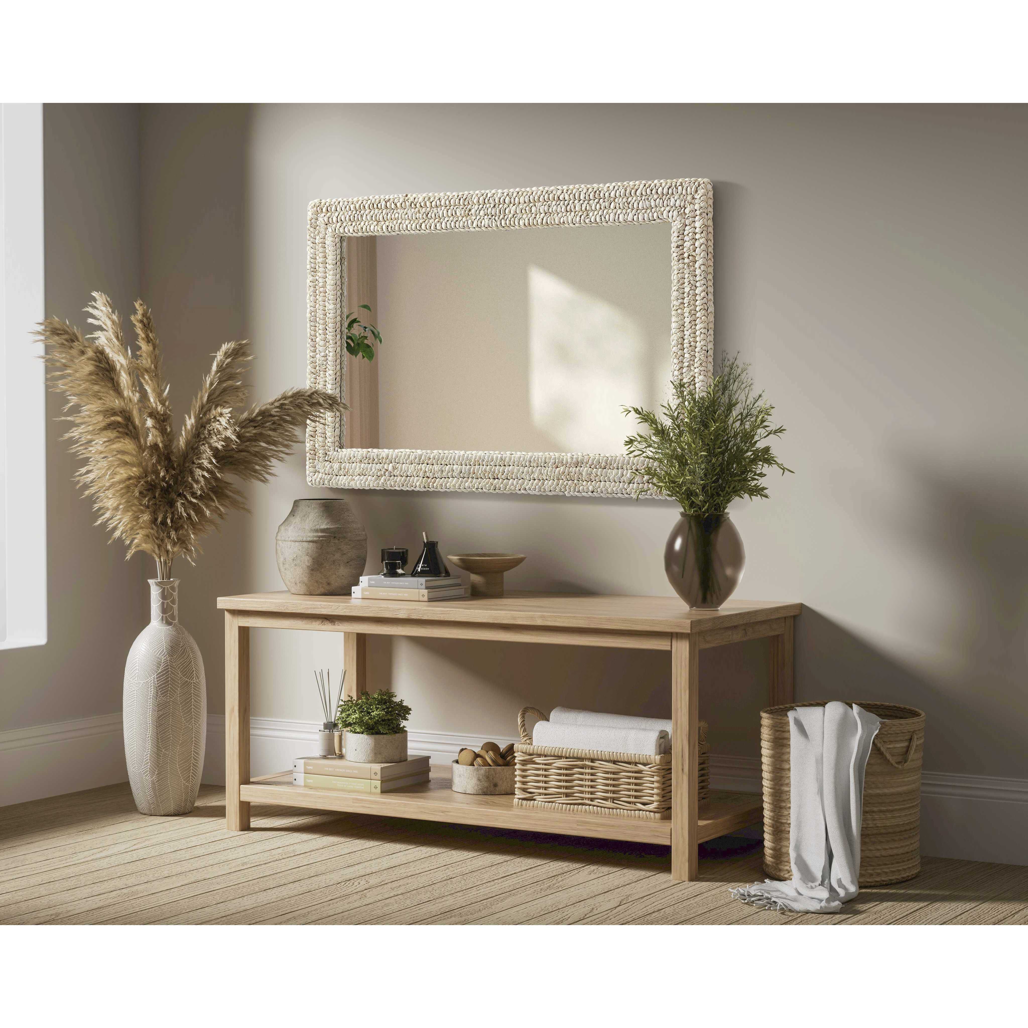 Marlowe 42 X 27 inch Linen White Mirror