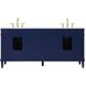 Bennett 72 X 21 X 35 inch Blue Vanity Sink Set