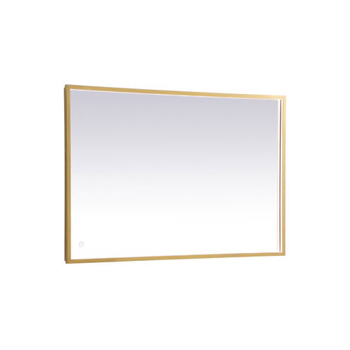 Pier 30 X 27 inch Brass LED Mirror