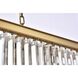 Sydney 12 Light 40 inch Satin Gold Linear Chandelier Ceiling Light in Clear