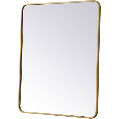 Evermore 36 X 30 inch Brass Mirror