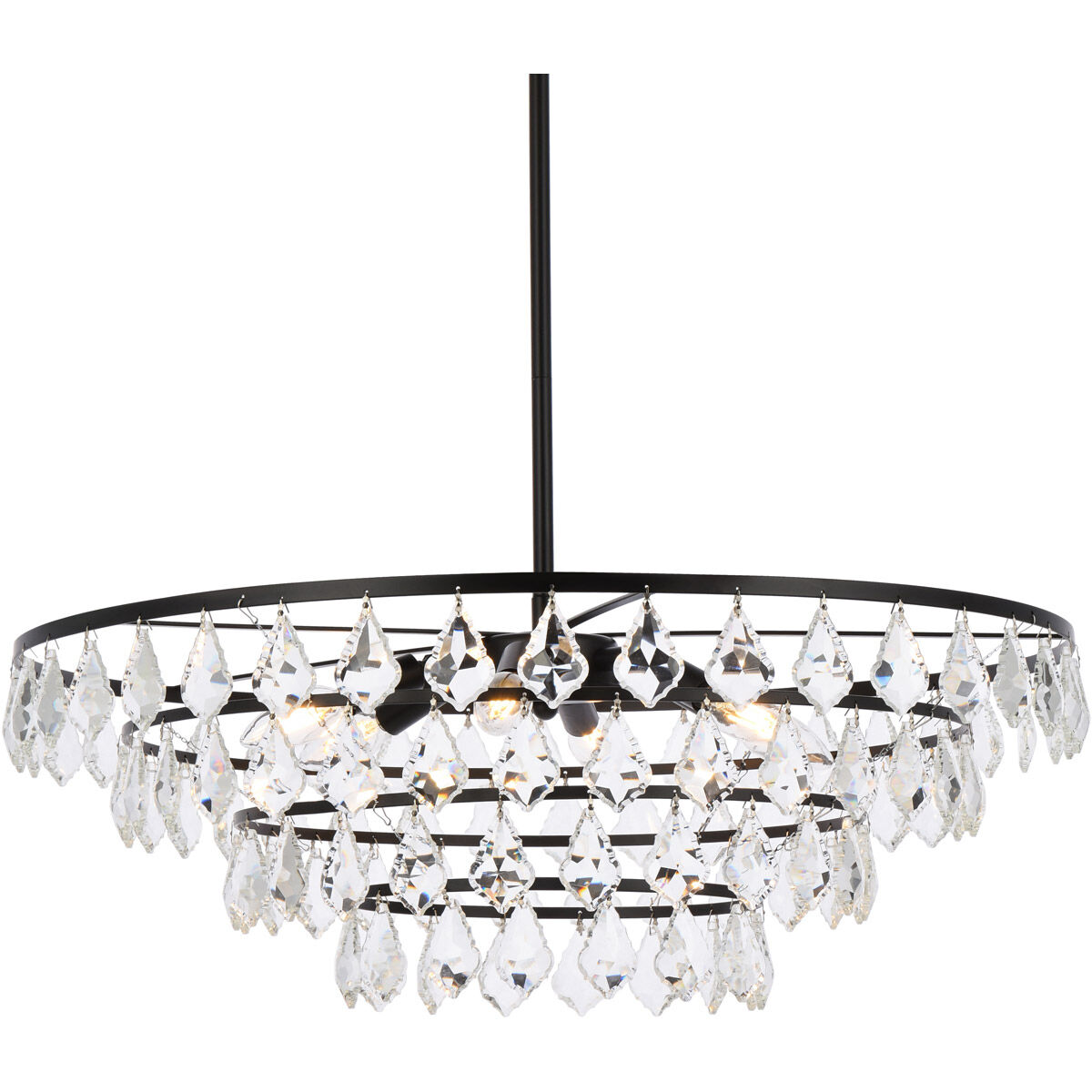 Ella 6 Light 28 inch Black Pendant Ceiling Light