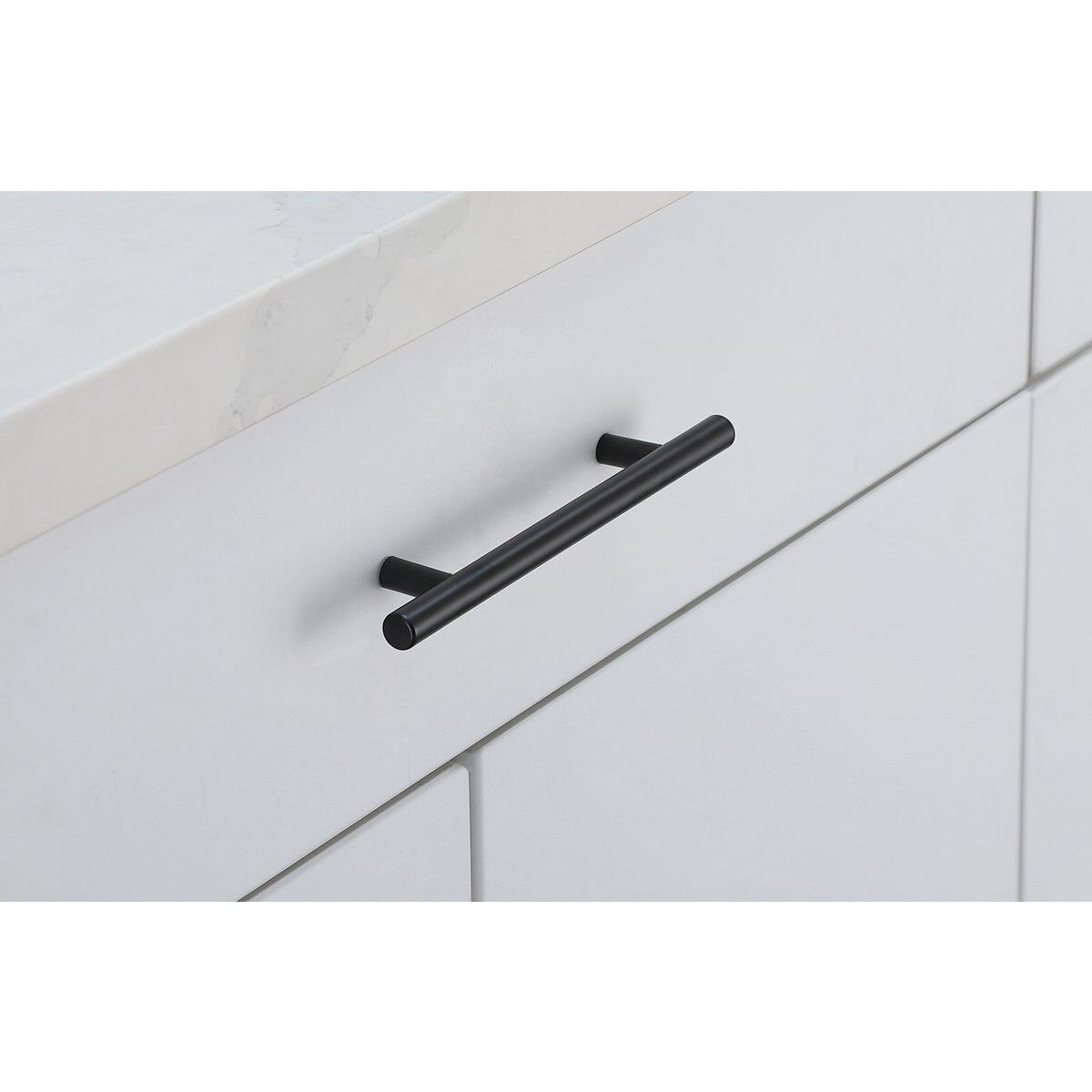 Quinn Matte Black Hardware Drawer Pull, Set of 10
