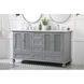 Rhodes 60 X 22 X 35 inch Grey Vanity Sink Set
