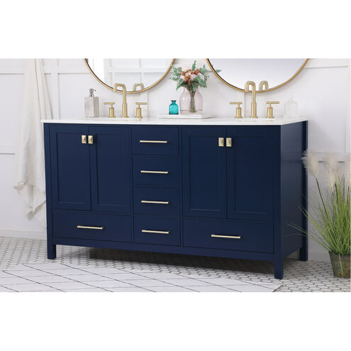 Irene 60 X 22 X 34 inch Blue Vanity Sink Set