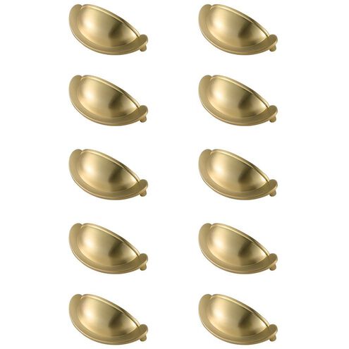 Claude Brushed Gold Hardware Drawer Pull, Set of 10