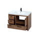 Wyatt 42 X 22 X 34 inch Walnut Brown Vanity Sink Set