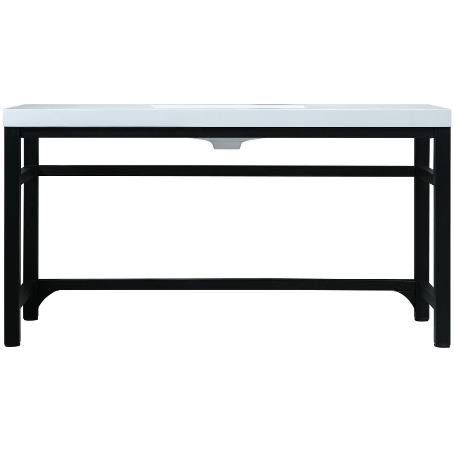 Raya 60 X 22 X 32 inch Black Vanity Sink Set