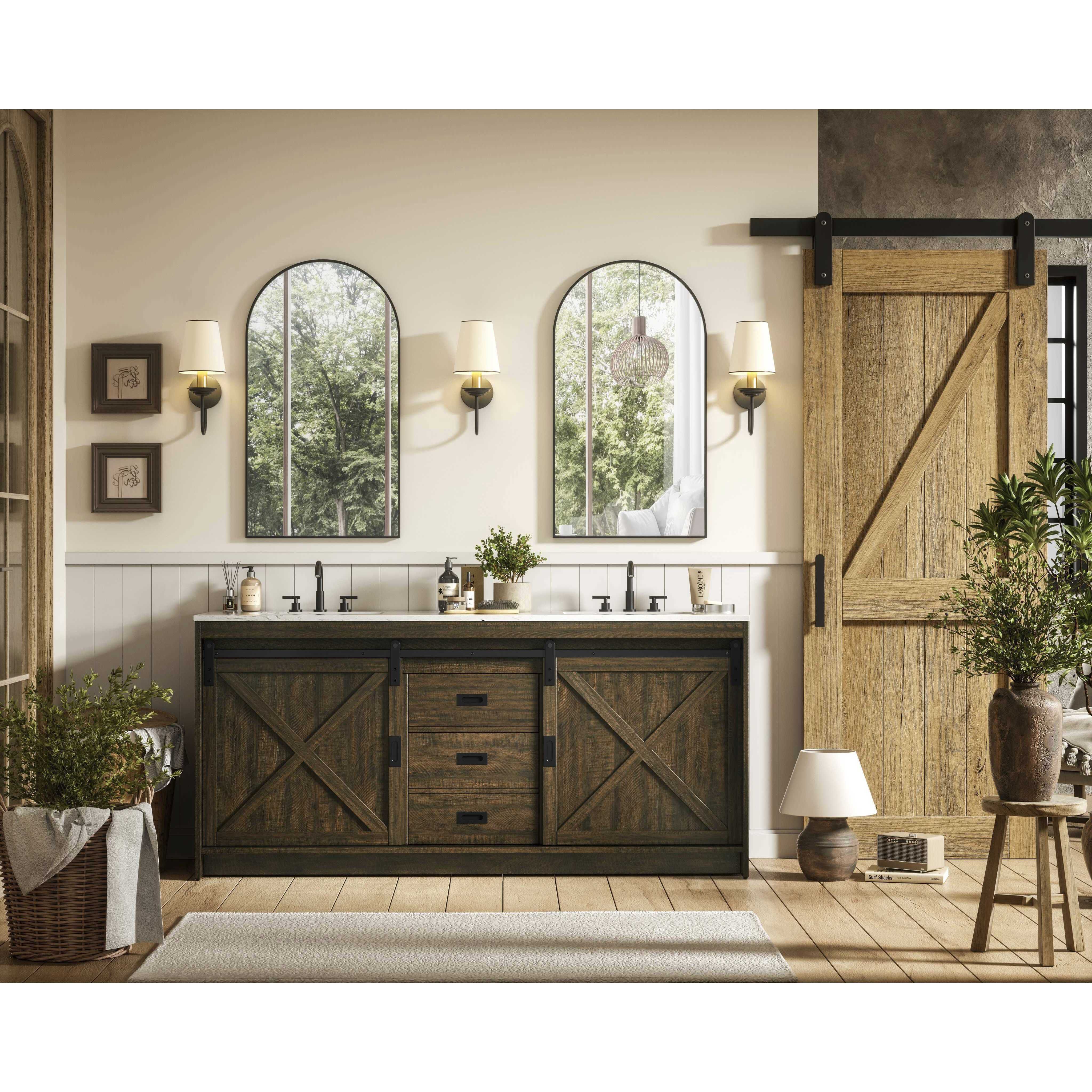 Austin 72 X 34 inch Expresso Bathroom Vanity Cabinet