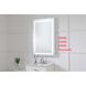 Helios 40 X 27 inch Silver Lighted Wall Mirror
